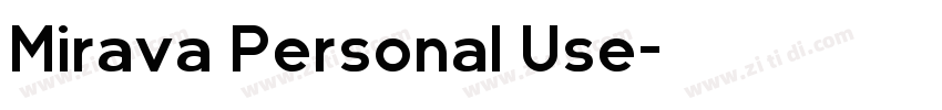 Mirava Personal Use字体转换